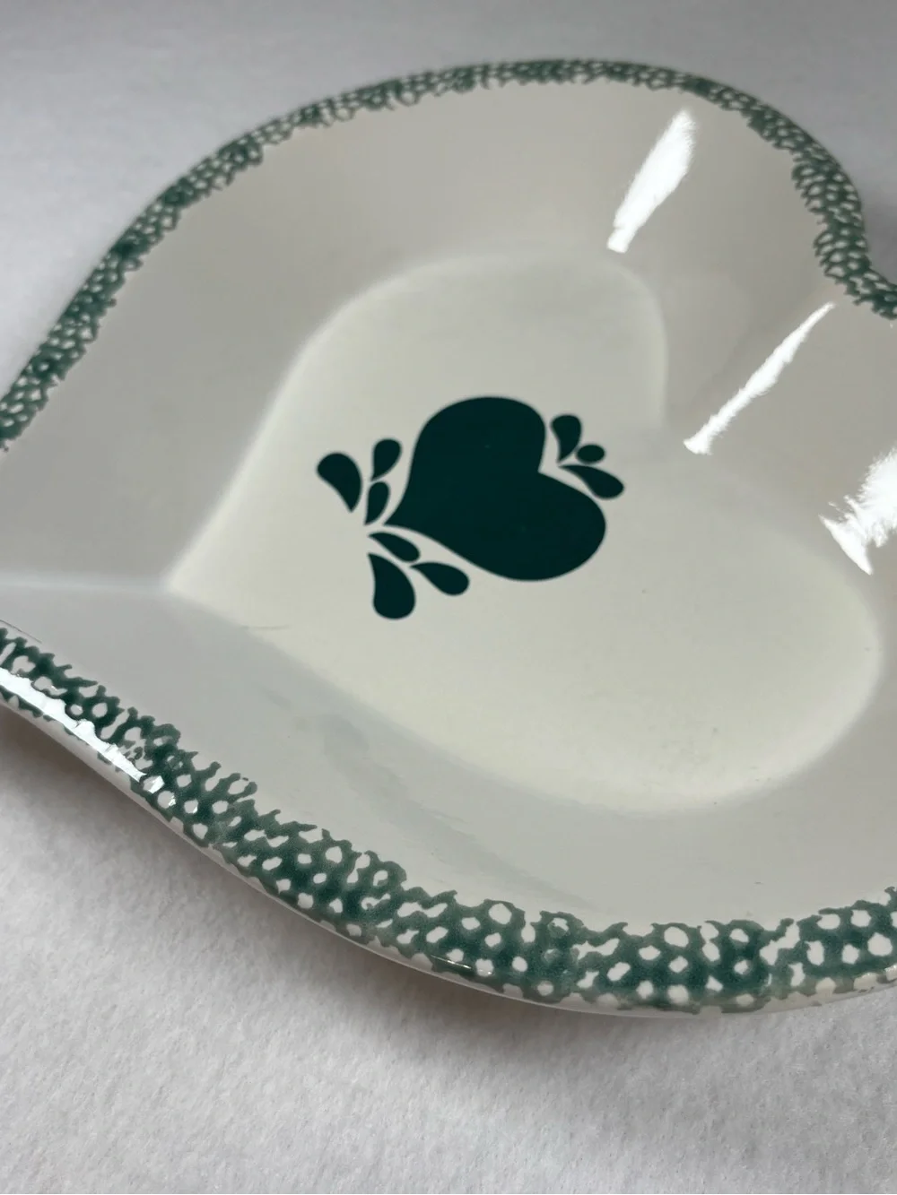 Heavy Heart-Shaped Stoneware Serving Bowl Platter | Primitive Country Farmhouse